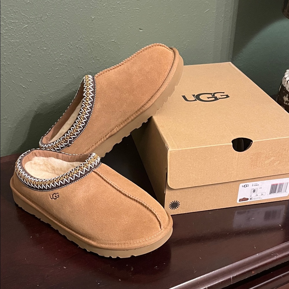 UGG Tan Suede Slippers